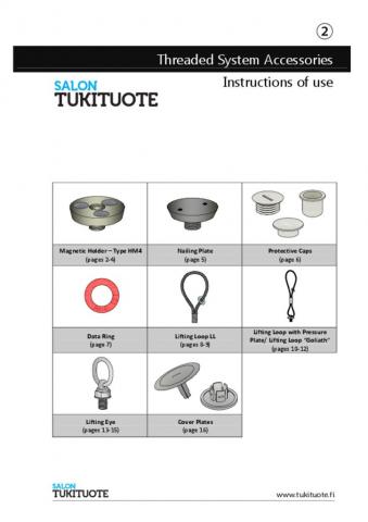 Instructions of use | Threaded System Accessories - 2013-05-26