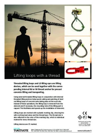 Brochure - Lifting Loops for Thread System  - April 2013 (English)