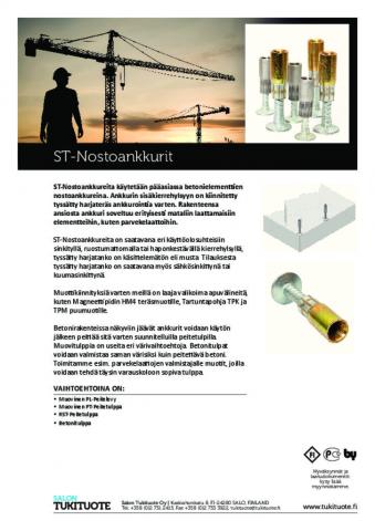 Tuote-esite - ST-Nostoankkurit - lokakuu 2018