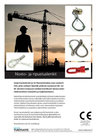 Vaijerinostolenkit ja hissin ripustuslenkit - esite 2020-12 