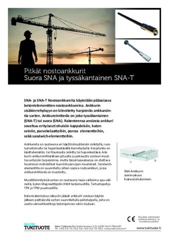 Pitkät nostoankkurit - suora SNA ja tyssäkantainen SNA-T - 2022-09 